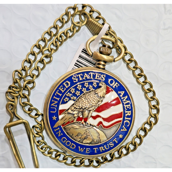 🔥49008🔥 Invicta Americana Vintage Pocket Watch Commemorative Heritage Gift main image 1